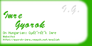 imre gyorok business card